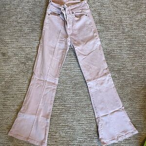 American Eagle Pink Flared Jeans